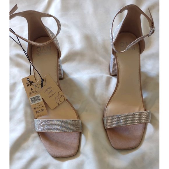 Madden NYC ankle strap heels size 9 antimocrobial comfort foam insoles - Picture 2 of 8